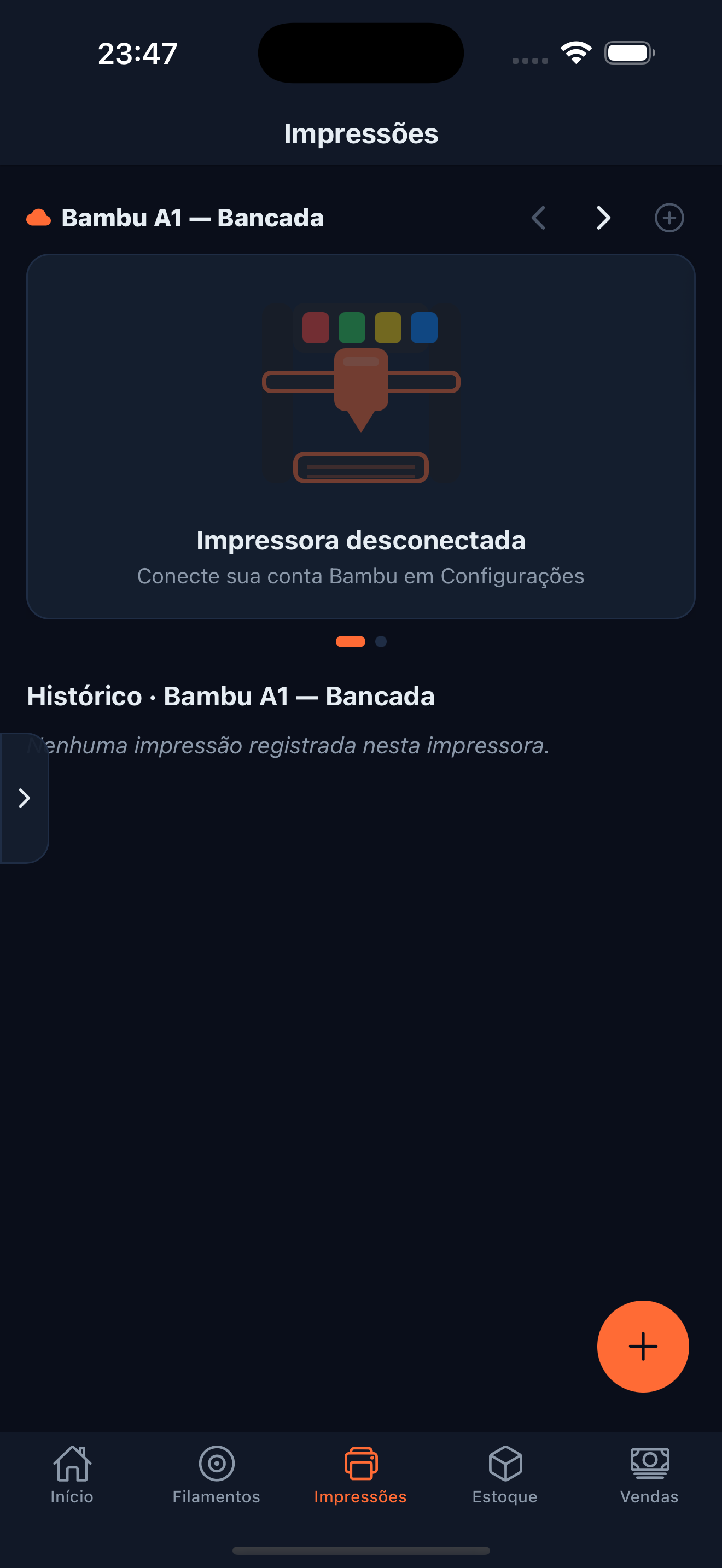 Acompanhamento de impressoras ao vivo